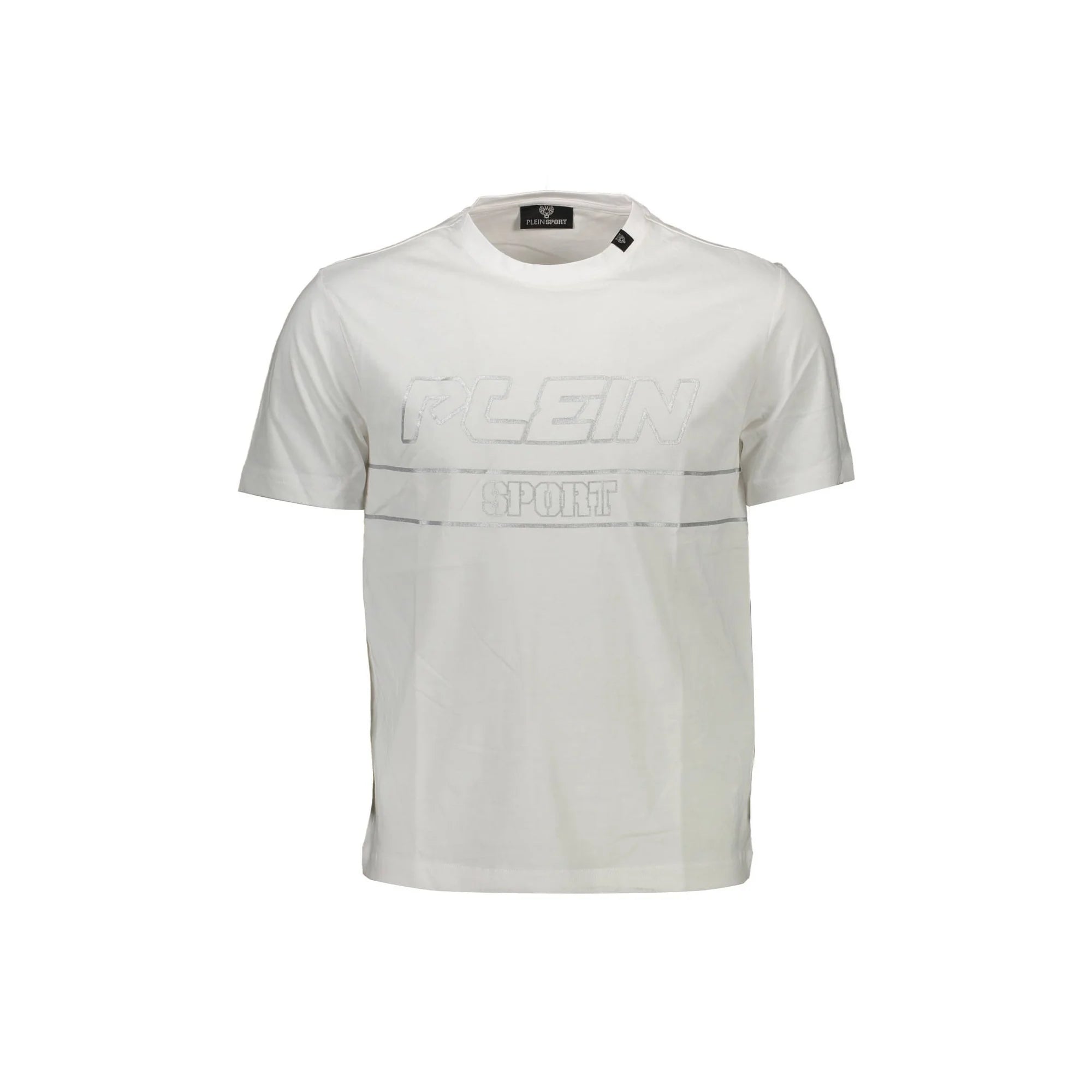 PLEIN SPORT T-Shirt Maniche Corte Uomo Bianca Stampa Logo Bianco - foto prodotto